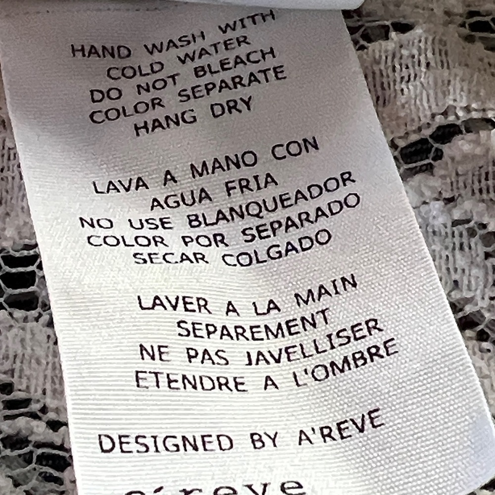 A'Reve Long Sleeve Navy Plaid with Lace - Picture 10 of 11